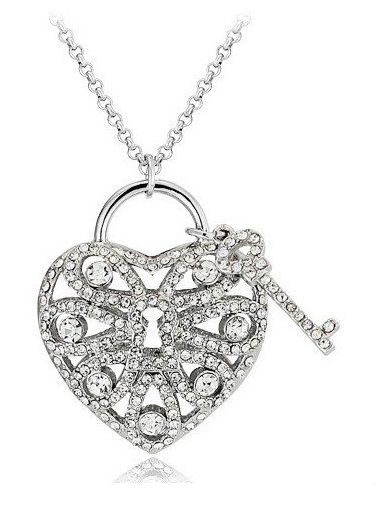 390x511 18ct Gold Plated Key To My Heart Necklace