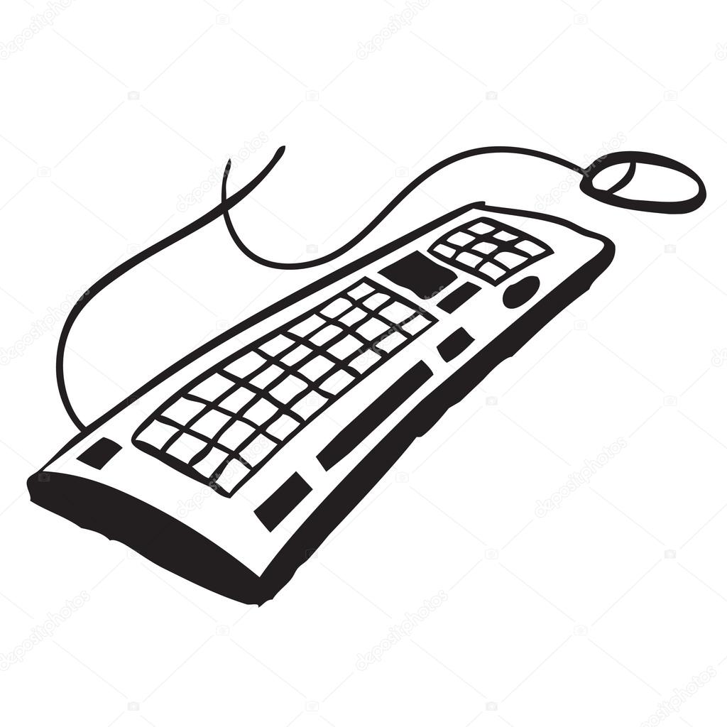 1024x1024 Computer Keyboard Stock Vector Dicogm