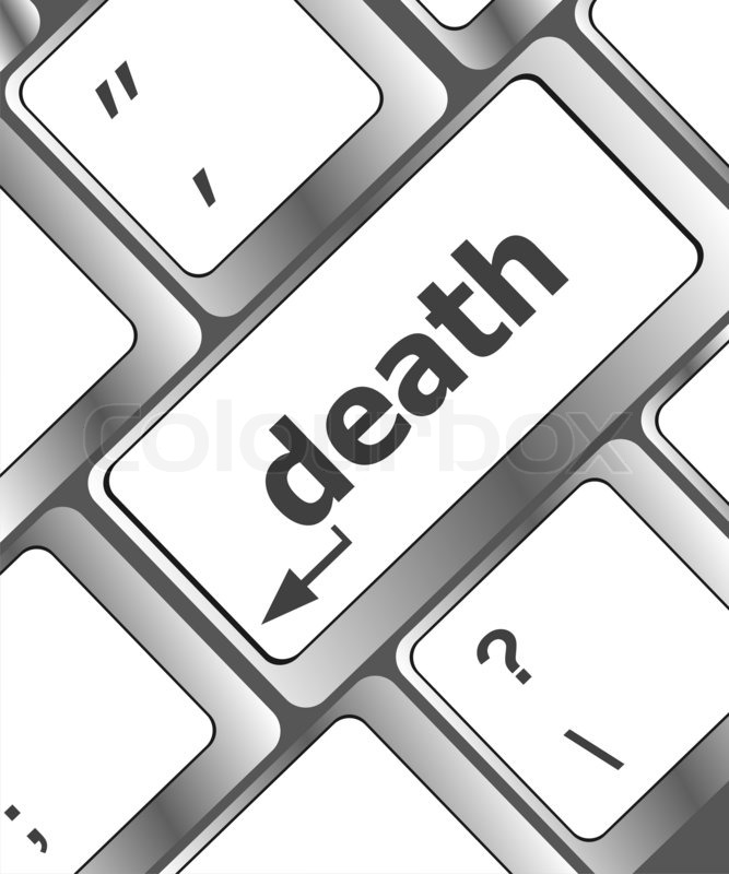 667x800 Keyboard With Death Word Button Stock Photo Colourbox