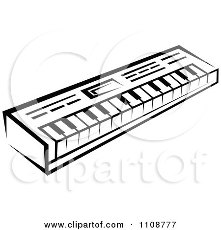 450x470 Clipart Black And White Keyboard Musical Instrument
