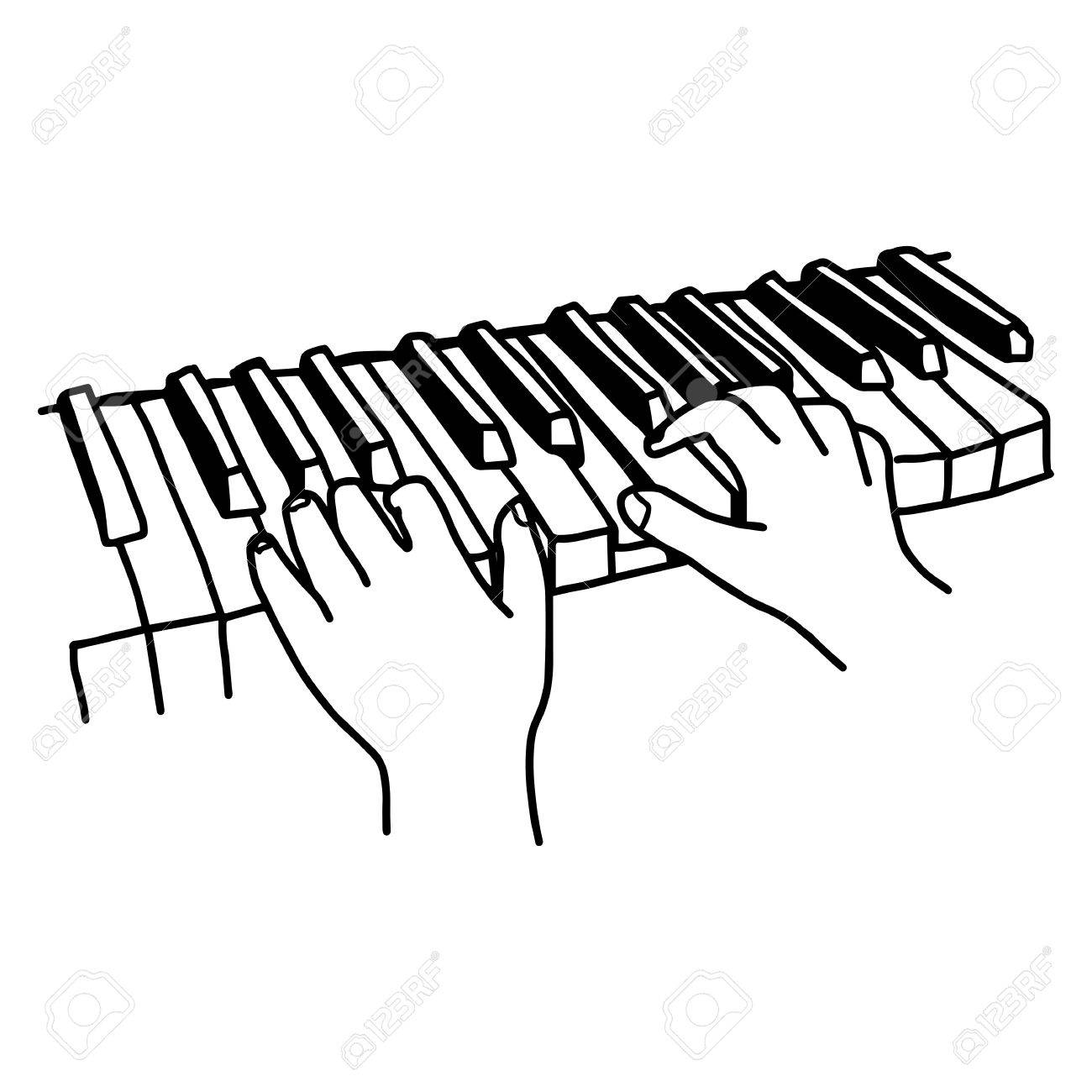 1300x1300 209 Hands Playing Piano Stock Illustrations, Cliparts And Royalty