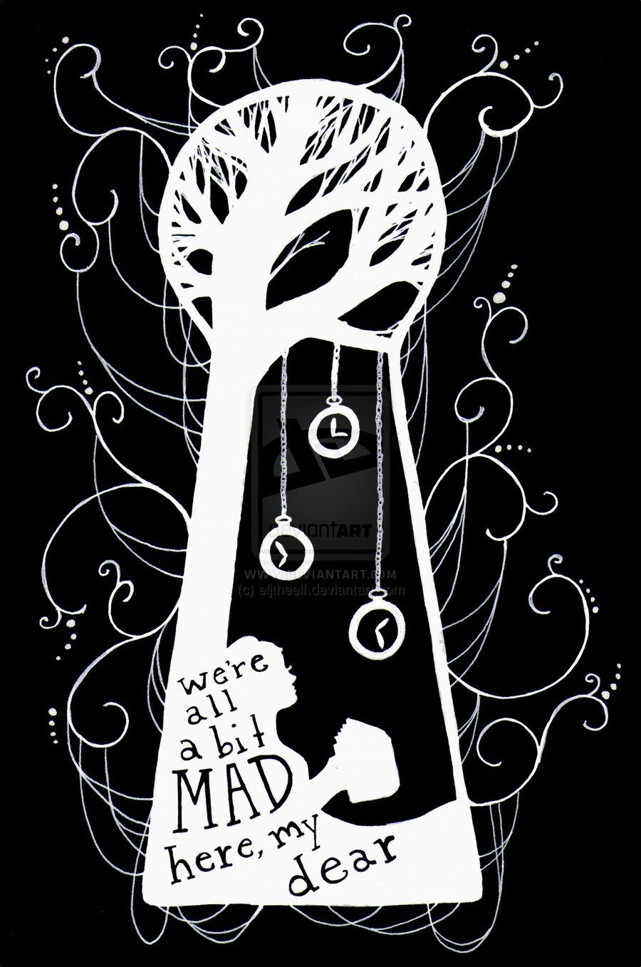 900x1357 Keyhole Alice In Wonderland Drawing