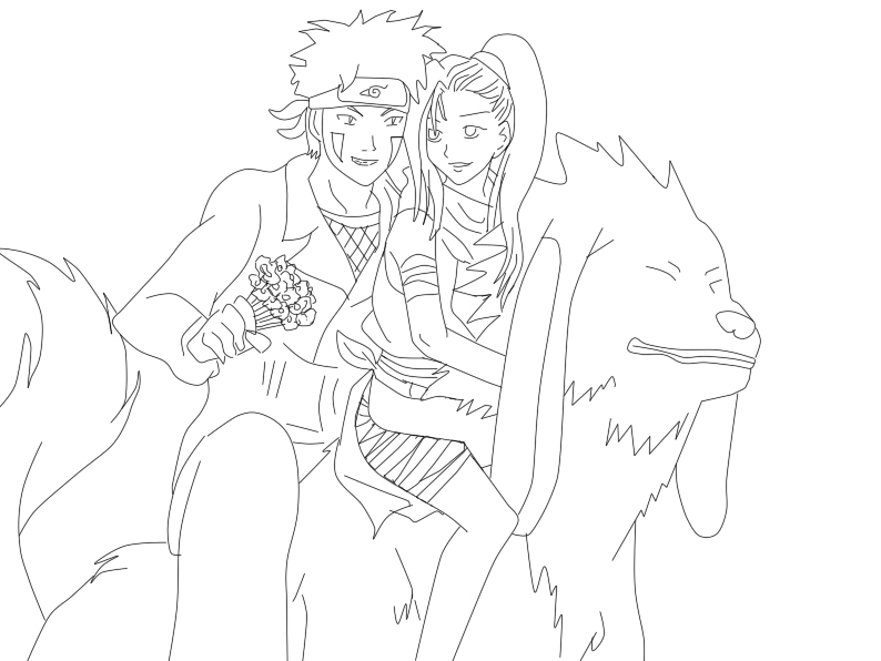 794x596 Kiba And Ino By Lakko