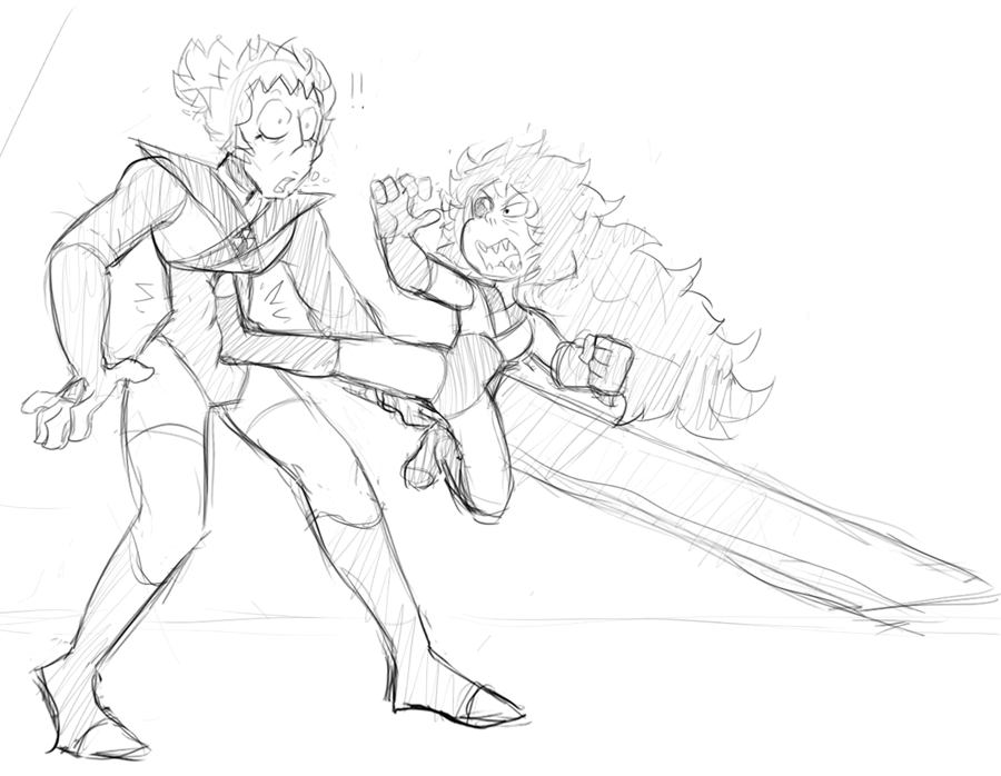 900x698 Jump Kick (Sketch) By Accursedasche