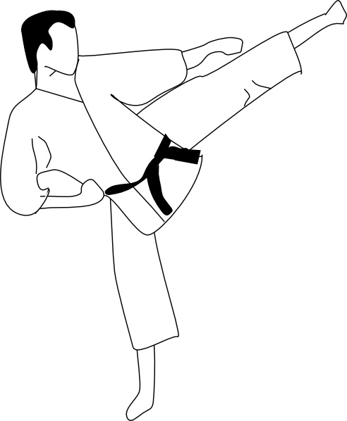 492x598 Karate Kick Clip Art Free Vector In Open Office Drawing Svg ( Svg