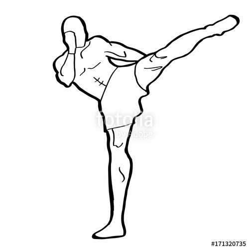 500x500 Kick Box Drawing Stock Photo And Royalty Free Images On Fotolia