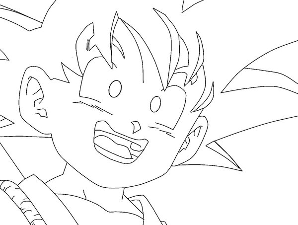 600x453 Kid Goku Lineart By Ruokdbz98