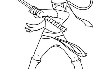 320x240 Ninja Coloring Sheets Kid Drawing Of A Ninja Coloring Page