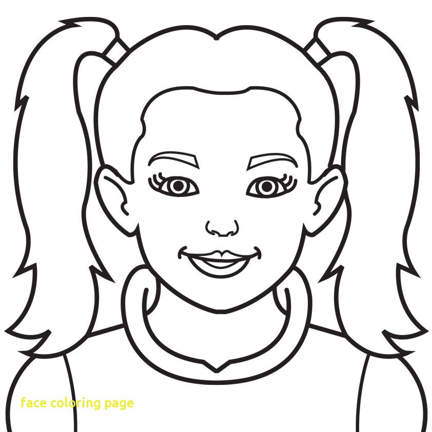 842x842 Face Coloring Page With For Kid Face Coloring Page 61 In For Kids