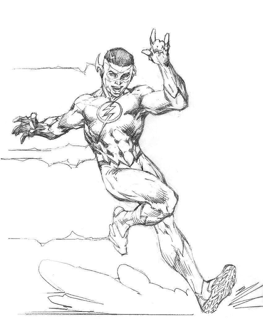 850x1062 Kid Flash Pencils By Jim Lee