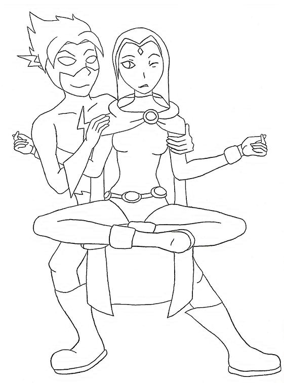 561x757 Raven And Kid Flash By Slapdashapathy