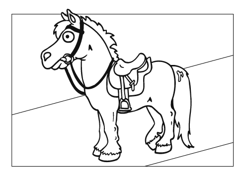 493x353 Free Horse Coloring Pages