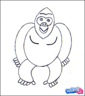 278x317 How To Draw Gorilla