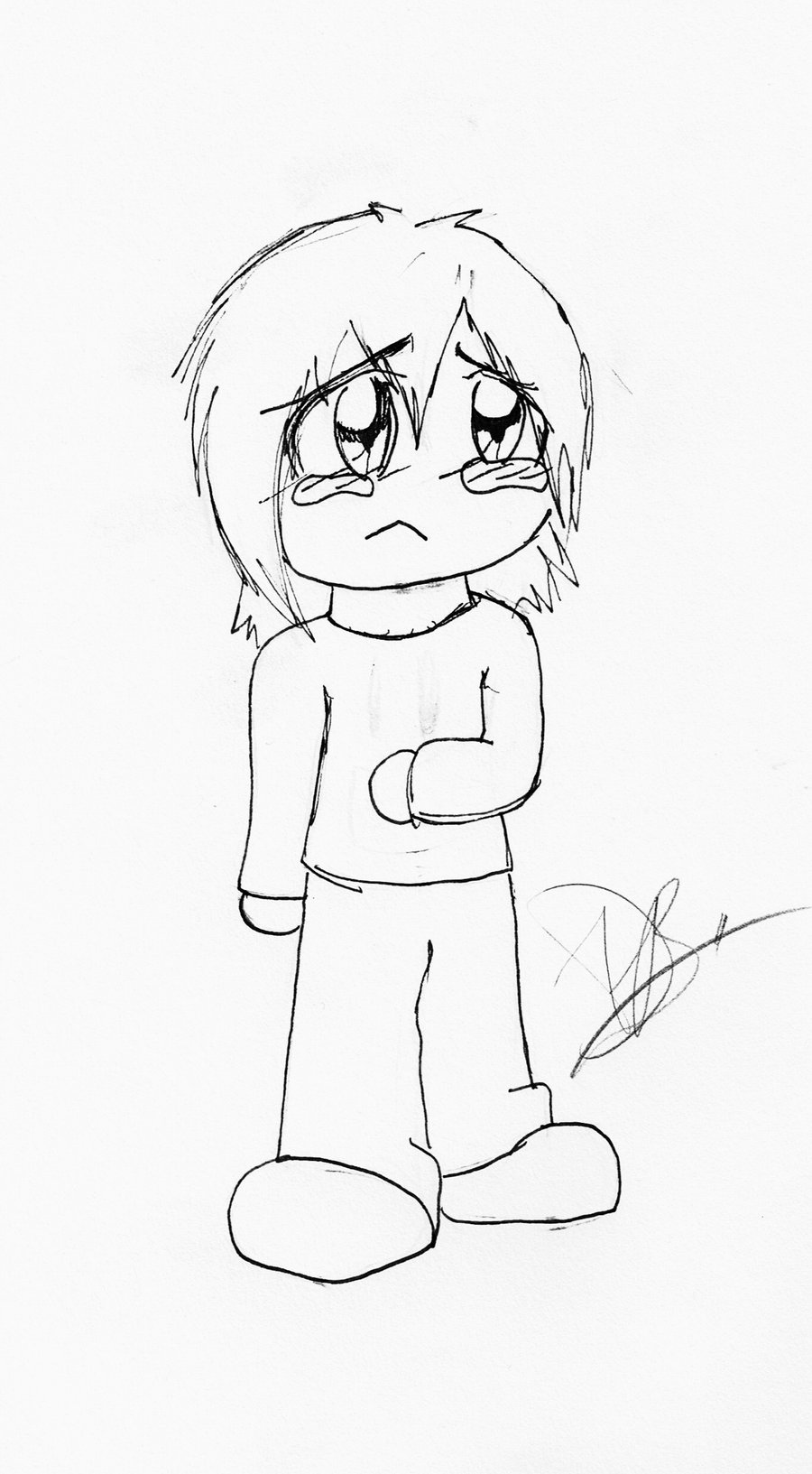 900x1633 Sad Chibi Kid By Professor Guy21