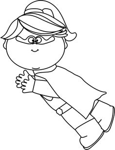 236x308 Superhero Kid Clipart Black And White