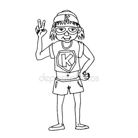 450x450 Doodle Kid Super Hero Cartoon Icon Stock Vector Porjai