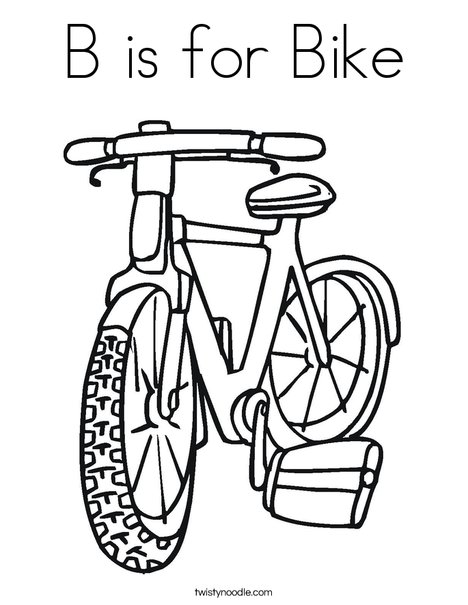 468x605 B Is For Bike Coloring Page