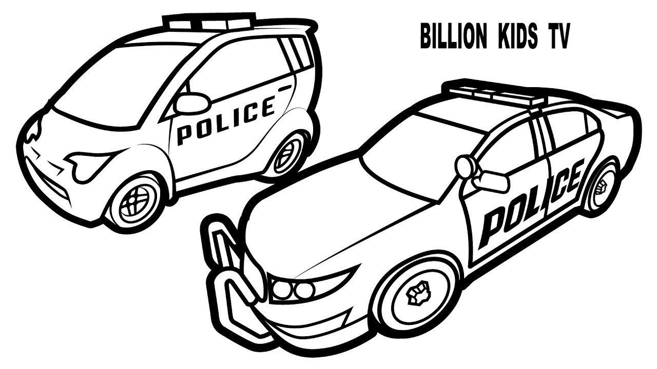 1280x720 Police Car Coloring Pages And Small Police Car Coloring Pages