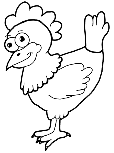 400x536 How To Draw Cartoon Chickens Hens Farm Animals Step By Step