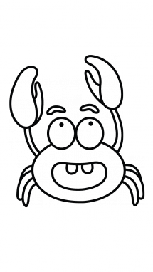 215x382 How To Draw A Crab, Easy Step By Step Drawing Tutorial