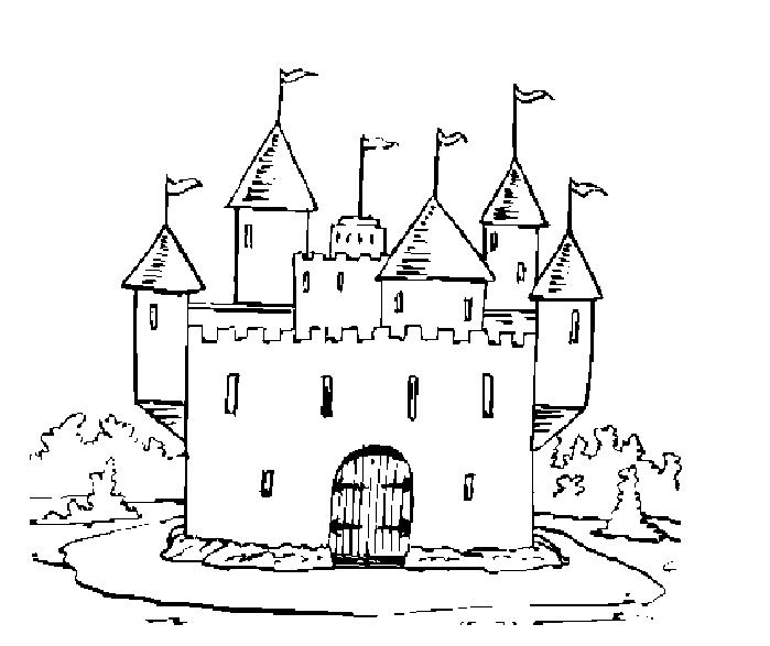 699x587 Castle Coloring Pages