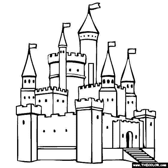 560x560 Castle Coloring Sheet Castle Coloring Sheets Free