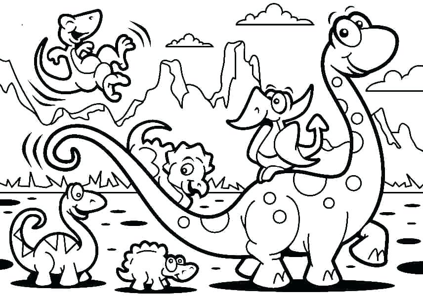 856x602 Dinosaur Coloring Pages Coloring Pages Of Dinosaurs Drawing Kids