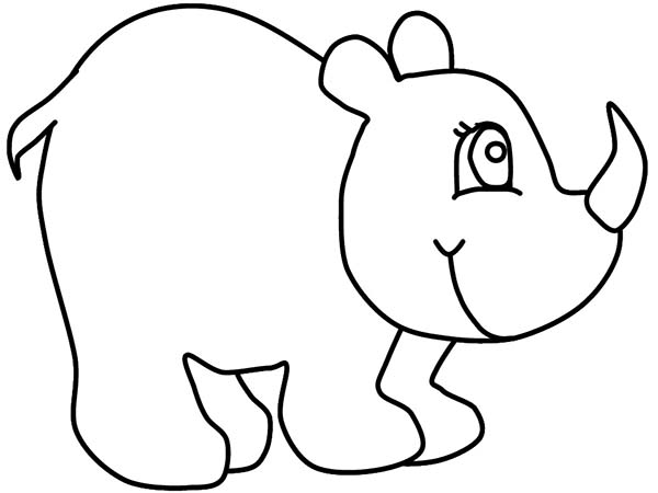 600x450 Kindergarten Kids Drawing Rhino Coloring Pages Batch Coloring