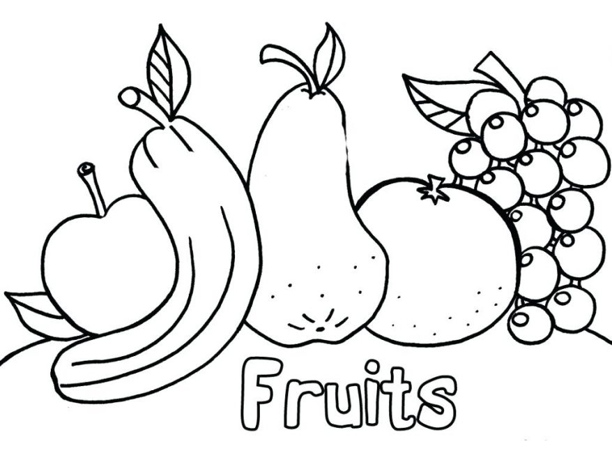 878x679 Color Paper For Kids Coloring Pages Printable Fruit Contemporary