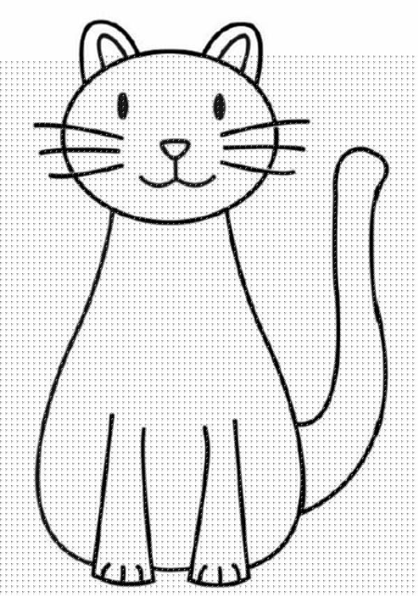 600x855 Gallery Easy Cat Drawings For Kids,