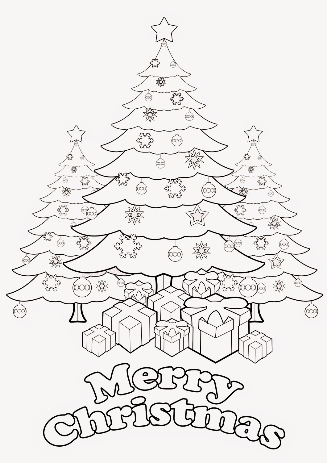 1060x1500 Christmas Tree Coloring Page For Kids