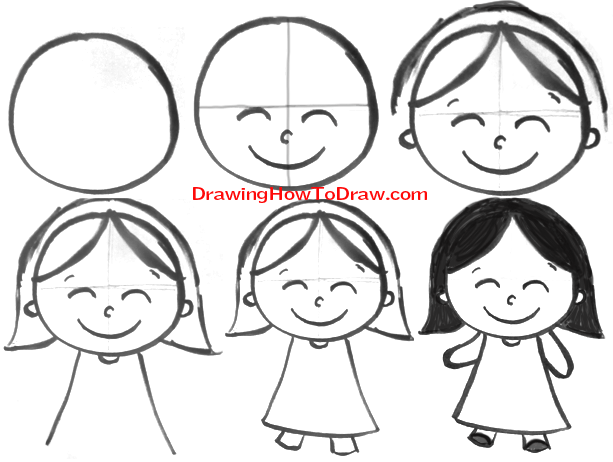 613x462 Photos Cartoon Girl Drawings For Kids,
