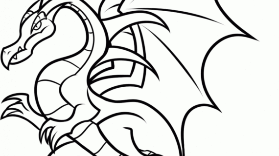 570x320 Simple Dragon Drawings How To Draw A Flying Dragon For Kids Step