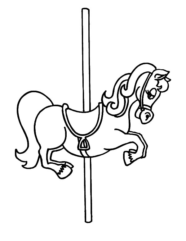 600x776 Carousel Horse Coloring Pages For Kids Best Place To Color