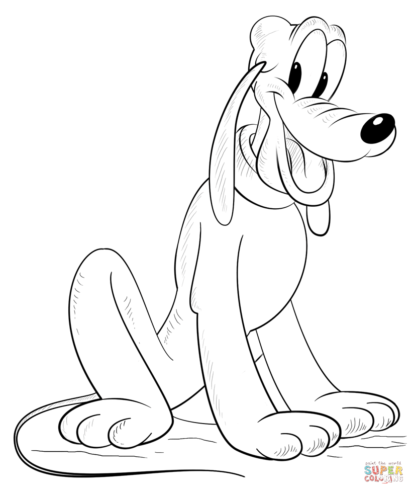 824x982 Pluto The Dog Coloring Page Free Printable Coloring Pages