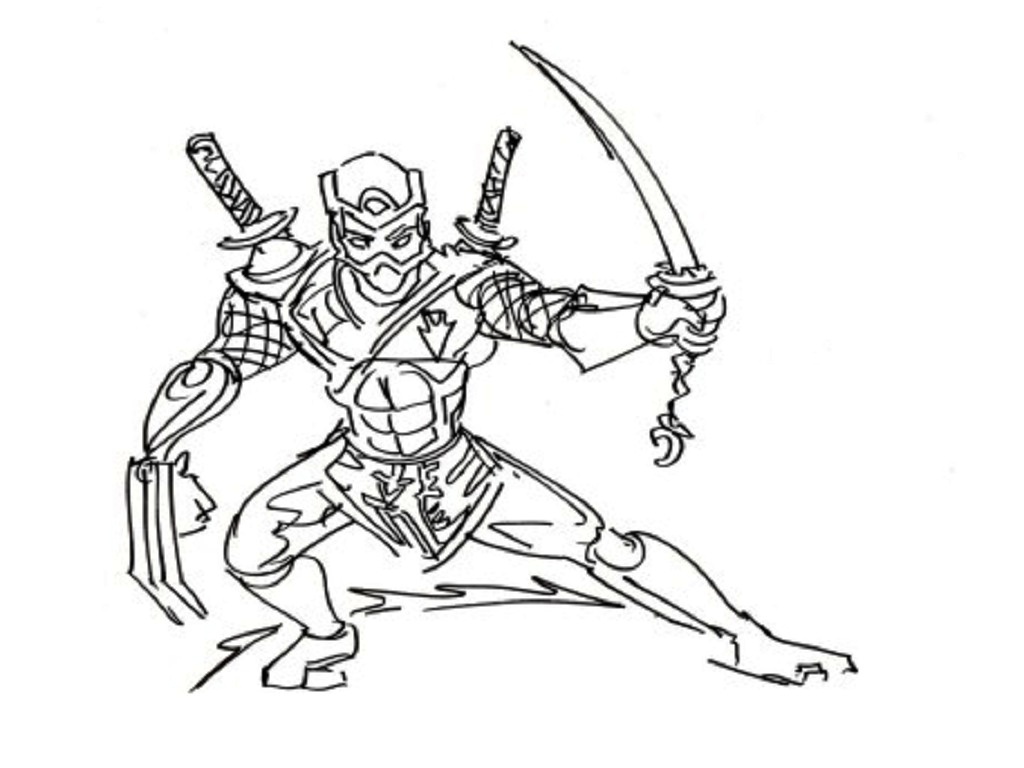 1024x768 Coloring Pages Endearing Ninja Coloring Sheets Pages Colouring