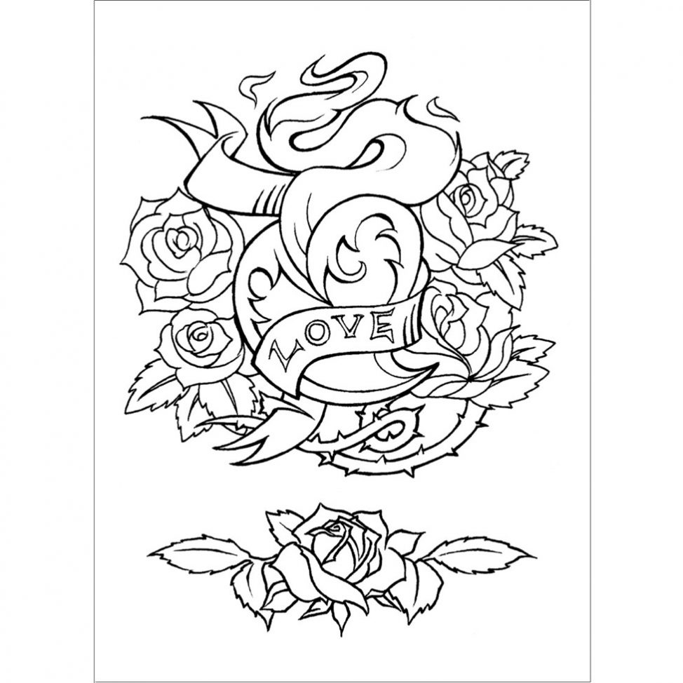 974x974 Coloring Pages Stunning Tattoo Coloring Pages Draw 58