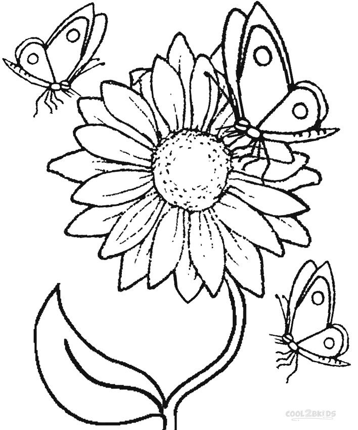 708x850 Printable Sunflower Coloring Pages For Kids Cool2bkids