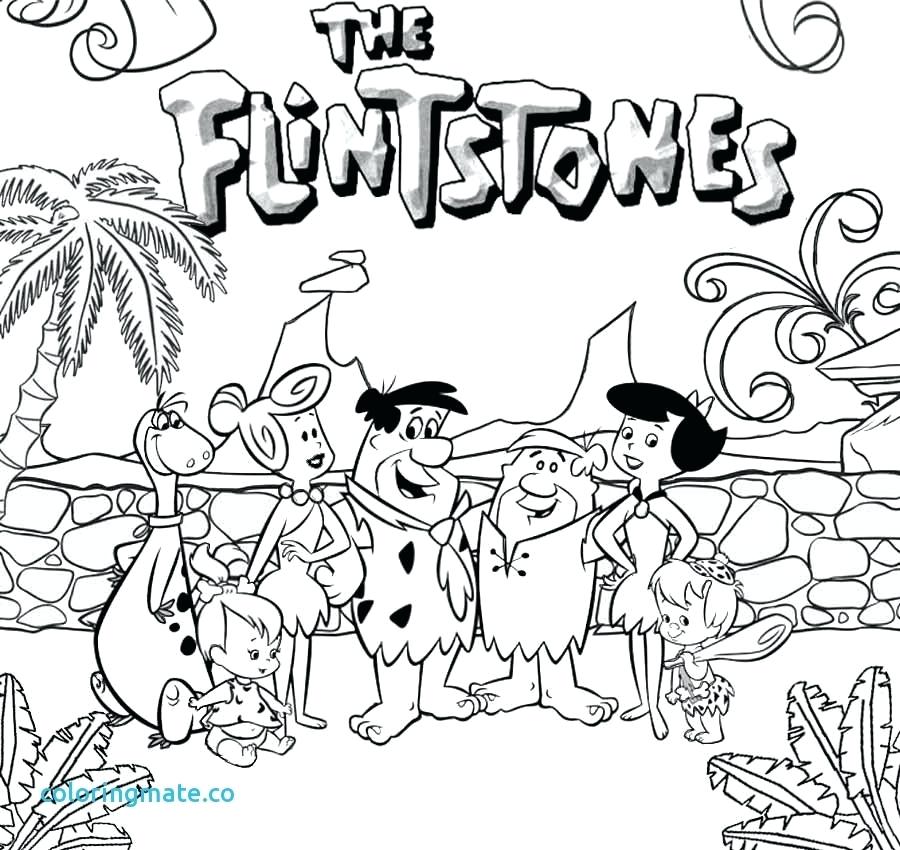 900x850 Flintstone Coloring Pages