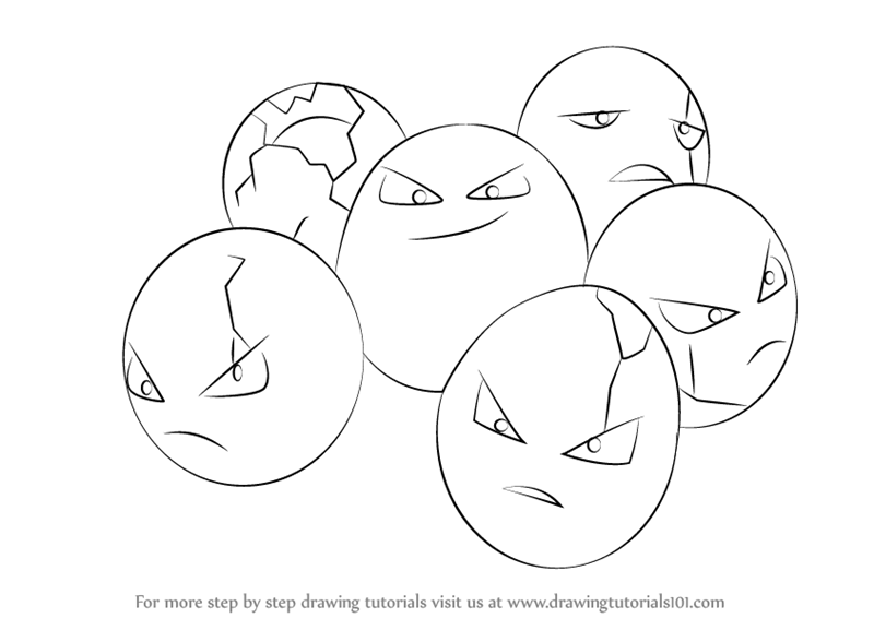 800x566 Learn How To Draw Exeggcute From Pokemon (Pokemon) Step By Step