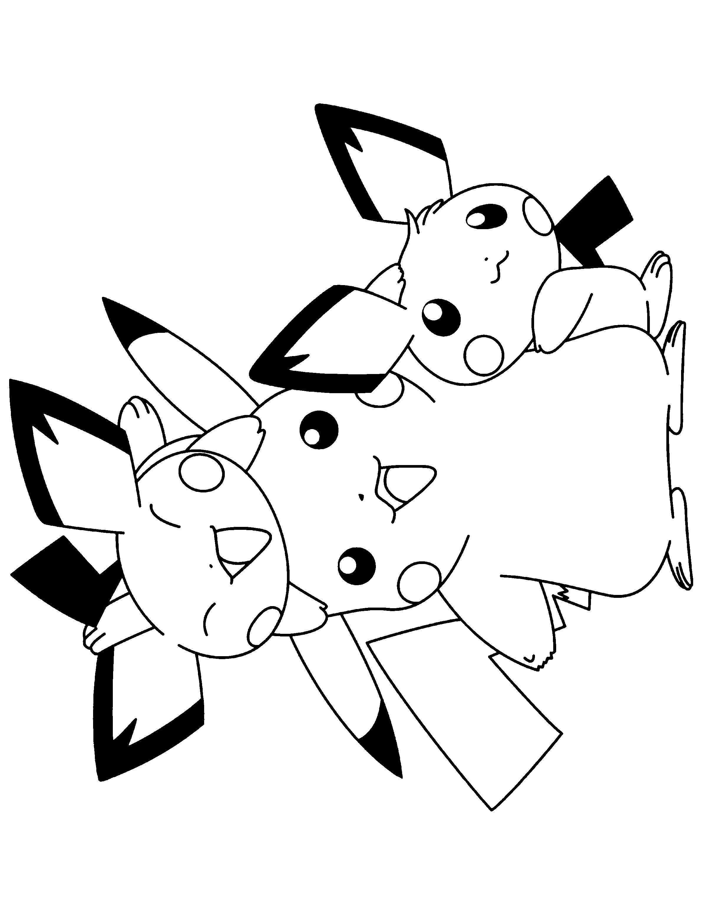 2400x3100 Coloring Pages Pikachu Kids Drawing And General Of Baby Free