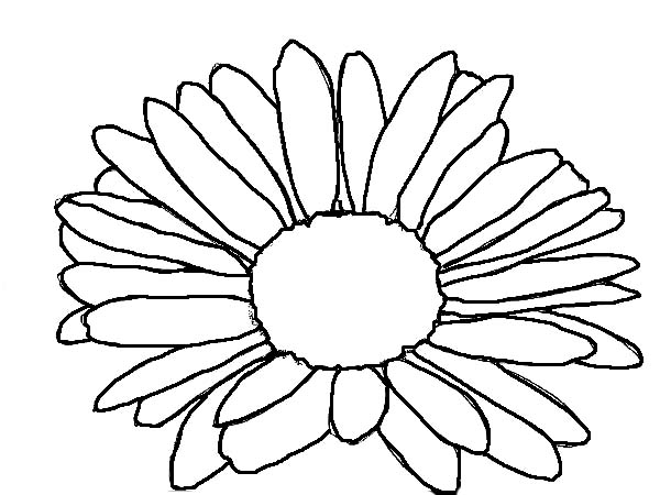 600x450 Kids Drawing Of Daisy Flower Coloring Page