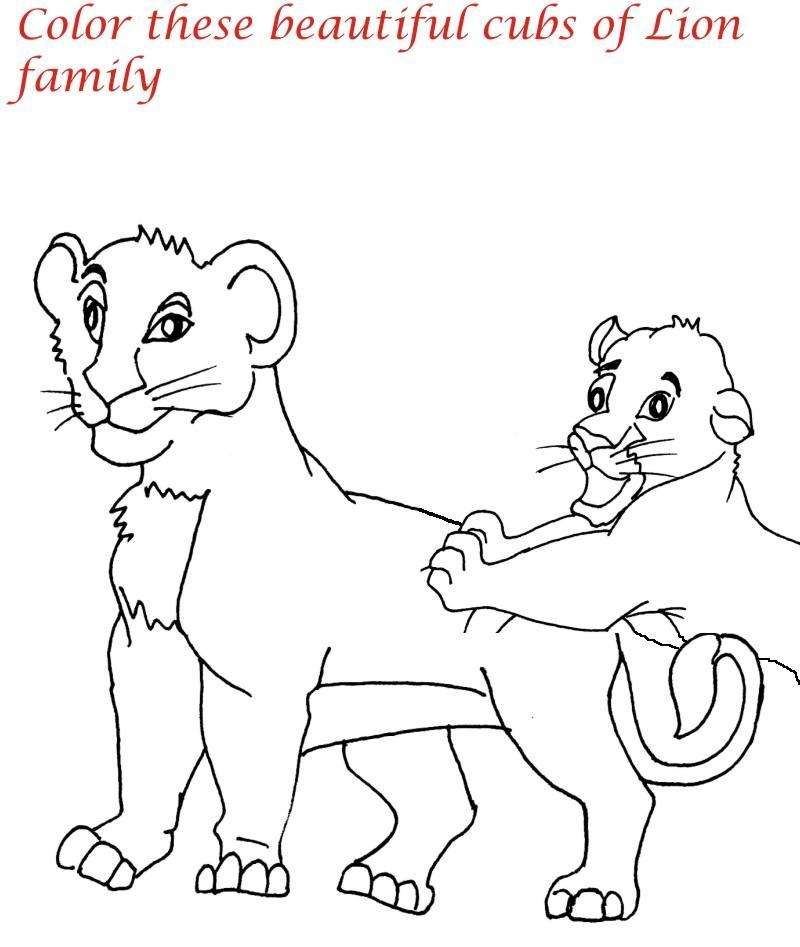 800x947 Lion Family Printable Coloring Page For Kids 7