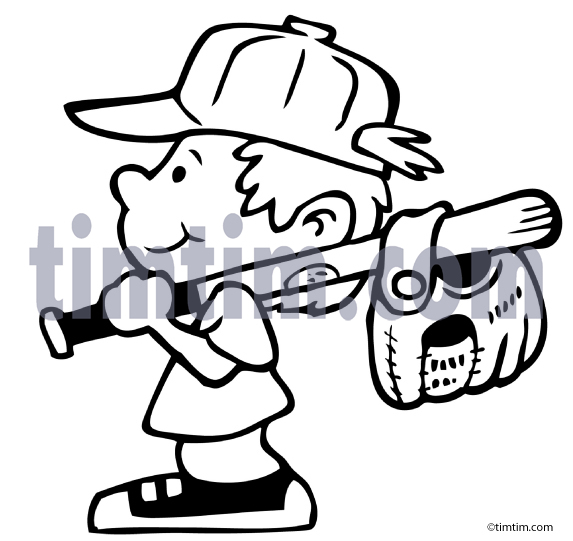 573x541 Free Drawing Of A Baseball Boy Bw From The Category Sports