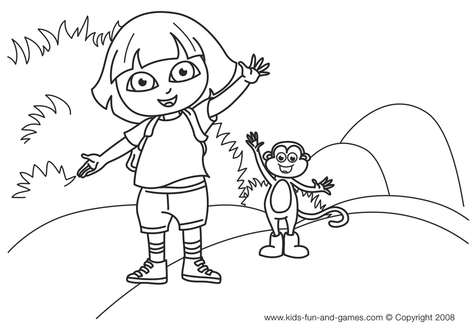 916x650 Dora Coloring Pages