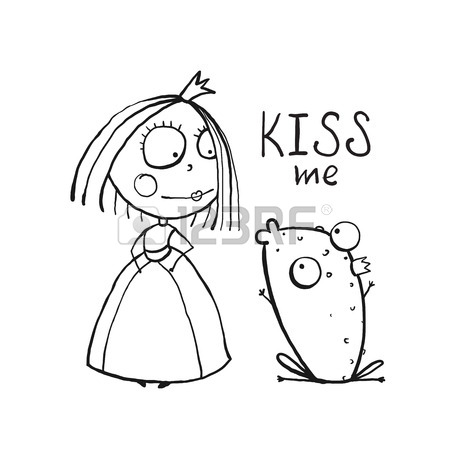 450x450 Frogs Summer Swimming Drawing Collection. Fun Childish Hand Drawn