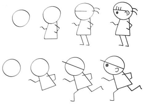467x344 Gallery How To Draw Simple People,