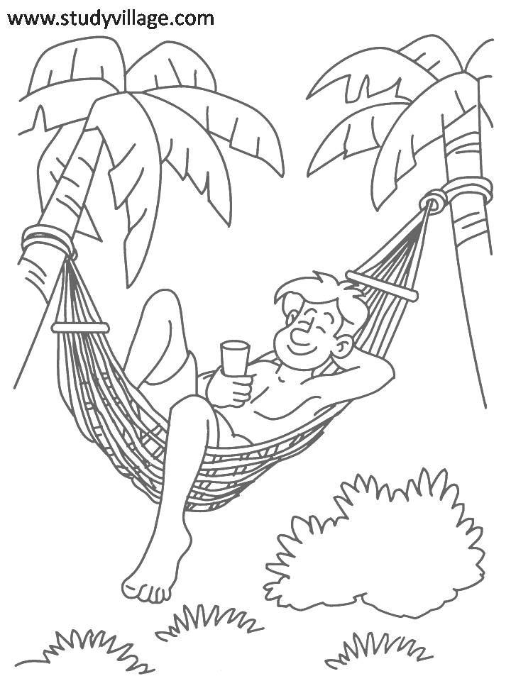 720x960 Summer Holidays Printable Coloring Page For Kids 2