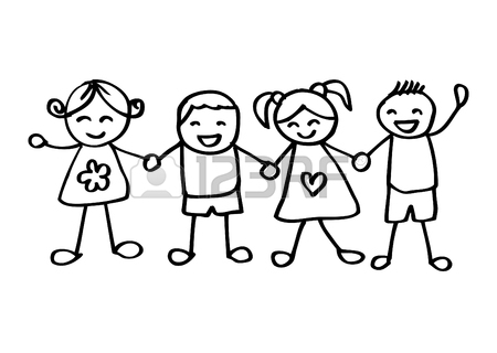 Kids Holding Hands Drawing at GetDrawings | Free download