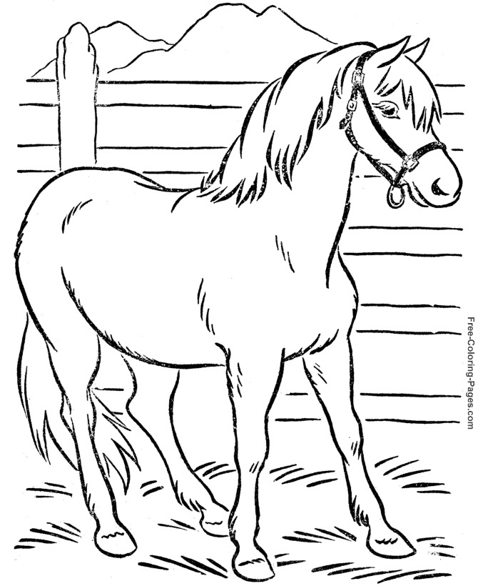 670x820 Printable Coloring Pages For Kids Horses World Of Printable